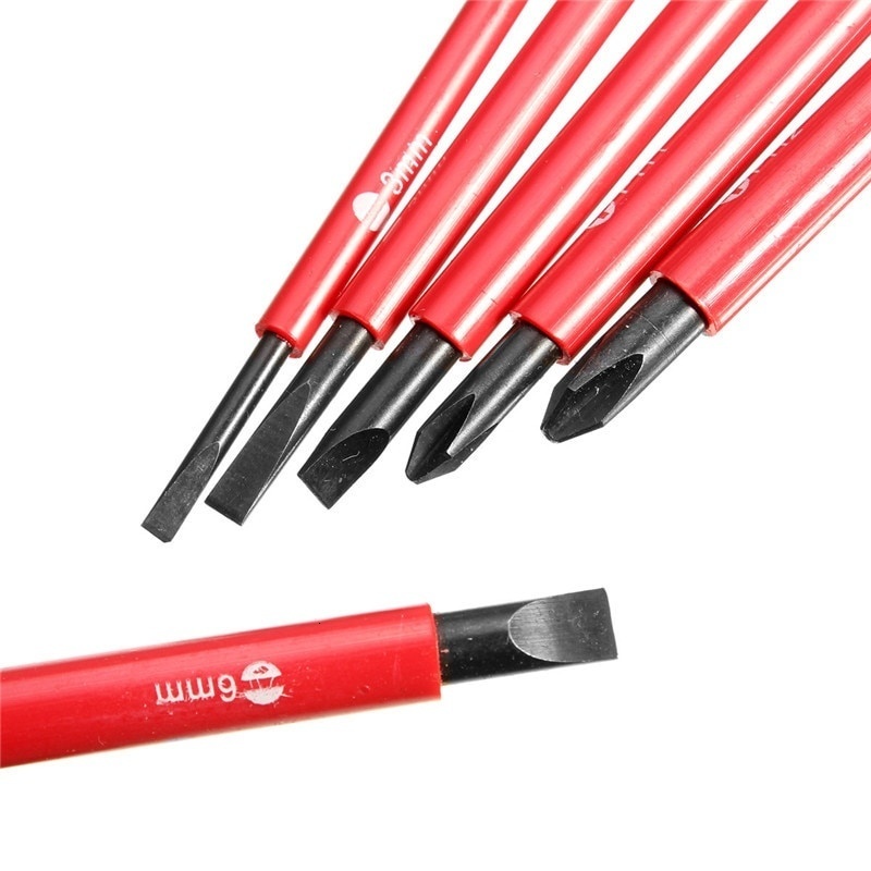 Screwdrivers 1000V Electricians Screwdriver Hand Tool Set Electrical Fully Insulated High Voltage Multi Screw 230417