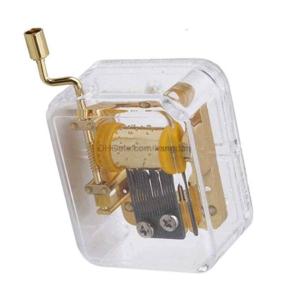 New Arrival Unique Musical Box Acrylic Hand Novelty Items Crank Music Box Golden Movement Melody Castle in the Sky Creative Gift Artware
