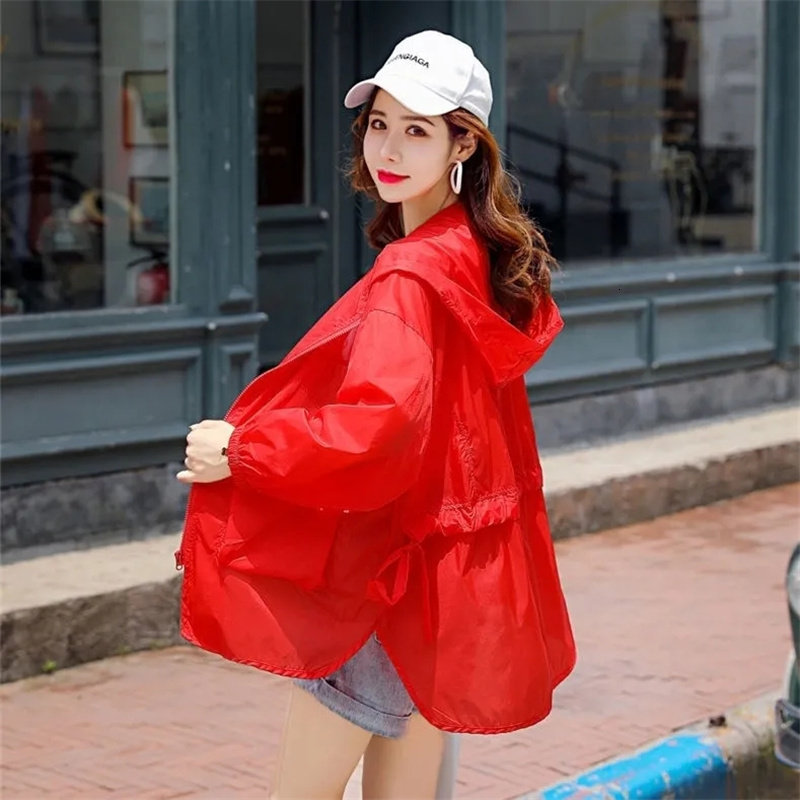 Women's Jackets Sun-Proof Clothing Women's UV Summer Anti-Ultraviolet All-Match Sun Protection Clothing Female Coat Jacket Hooded Top 230417