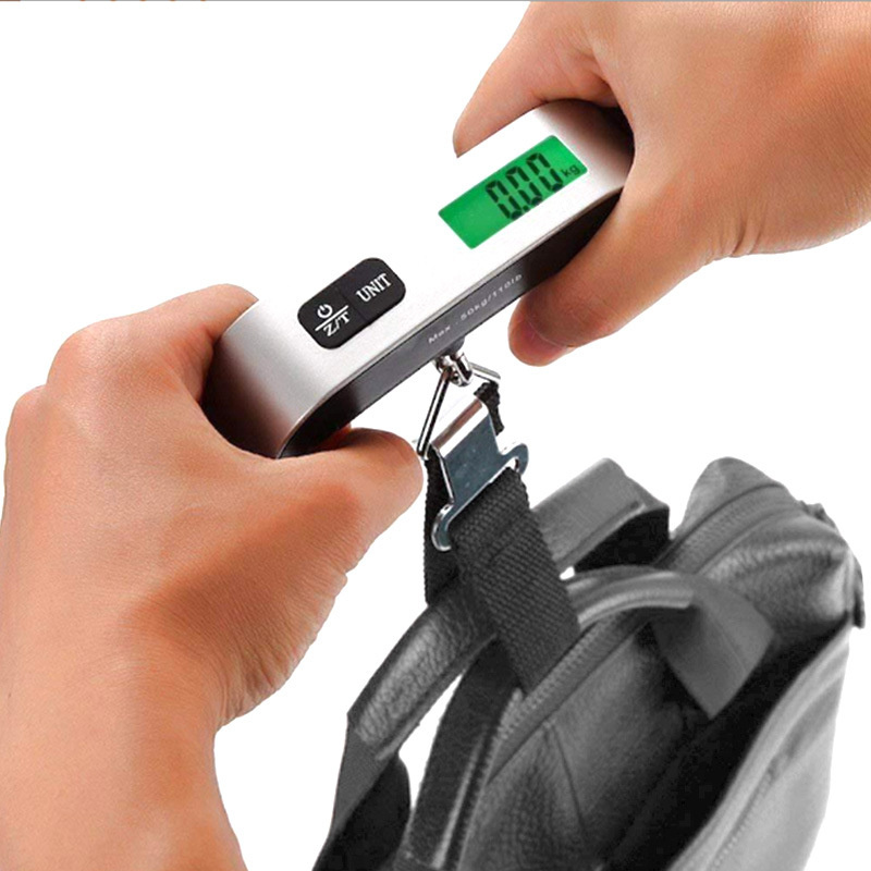 Newest Digital Electronic Luggage Scales Portable 50kg/10g 50kg/110lb Suitcase Scale Handled Travel Bag Weighting LCD Display Hanging Scale
