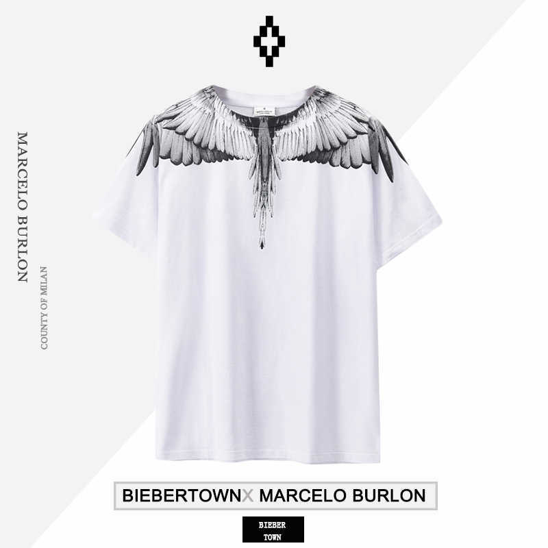 designer Marcelos Burlons Pink Purple Winged Short Sleeve Men's and Women's Street T-shirts Summer Fashion Ins SANS, White2
designer Marcelos Burlons Pink Purple Winged Short Sleeve Men's and Women's Street T-shirts Summer Fashion Ins SANS, White2