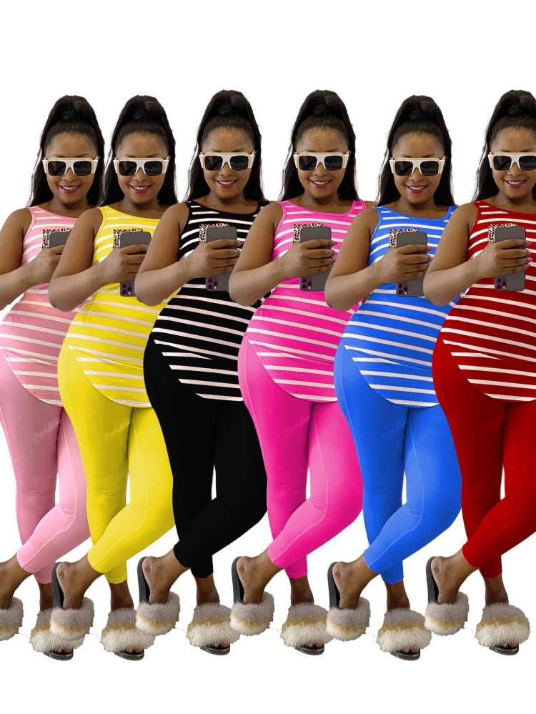 2023 Designer Summer Tracksuits Women Two Piece Sets Sleeveless striped top and Pants Plus size 3XL Outfits Casual Jogger Suits Wholesale Clothes 9681-1, Mix color
2023 Designer Summer Tracksuits Women Two Piece Sets Sleeveless striped top and Pants Plus size 3XL Outfits Casual Jogger Suits Wholesale Clothes 9681-1, Mix color