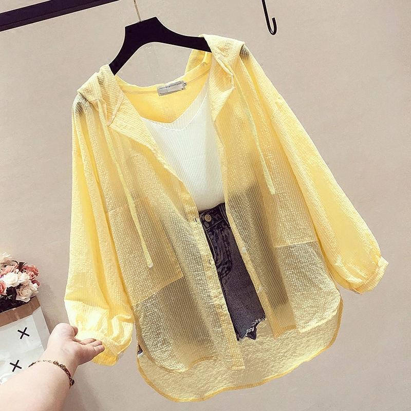 Women's Jackets Women Summer Hooded Sun Protection Clothing Female Casual Loose Wild Thin Coat Ladies Anti-UV Breathable Tops 230417