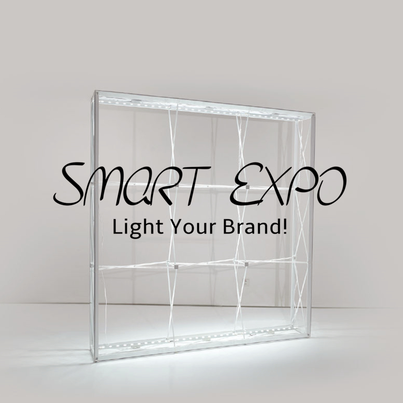 Illuminated 20 x 10 Pop Up Advertising Display Backlit Seg Tradeshow Stands