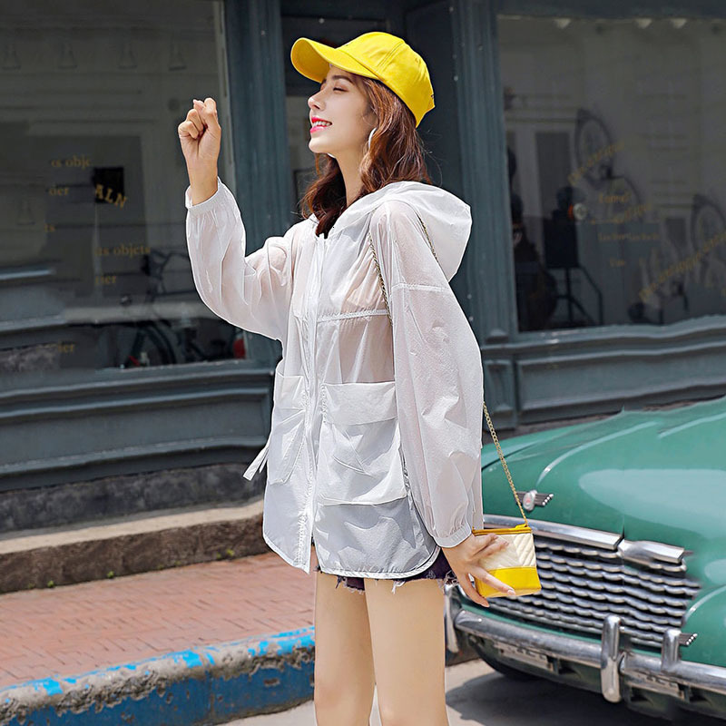 Women's Jackets Sun Protection Clothing Thin Women's Jacket Summer UV Protection Breathable Hooded Casual Pocket Coat Female Outerwear 23041