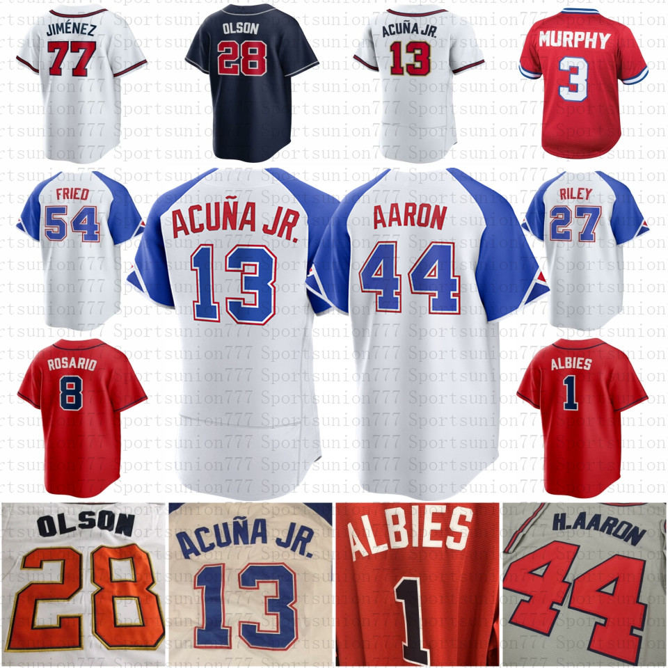 13 Ronald Acuna Jr. Austin Riley Custom Baseball Jerseys Matt Olson Harris II Spencer Strider Ozzie Albies Jones Eddie Rosario Max Fried 2023 City Connect Jersey, Youth
13 Ronald Acuna Jr. Austin Riley Custom Baseball Jerseys Matt Olson Harris II Spencer Strider Ozzie Albies Jones Eddie Rosario Max Fried 2023 City Connect Jersey, Youth