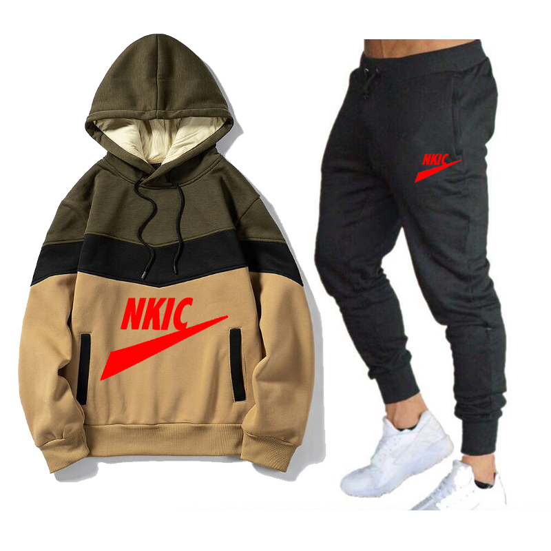 Men's 2 Pieces Sets Tracksuit Hooded Sweatshirt Drawstring Pants Male Sport Hoodies Running Sportswear Men Brand Print Autumn Winter
Men's 2 Pieces Sets Tracksuit Hooded Sweatshirt Drawstring Pants Male Sport Hoodies Running Sportswear Men Brand Print Autumn Winter