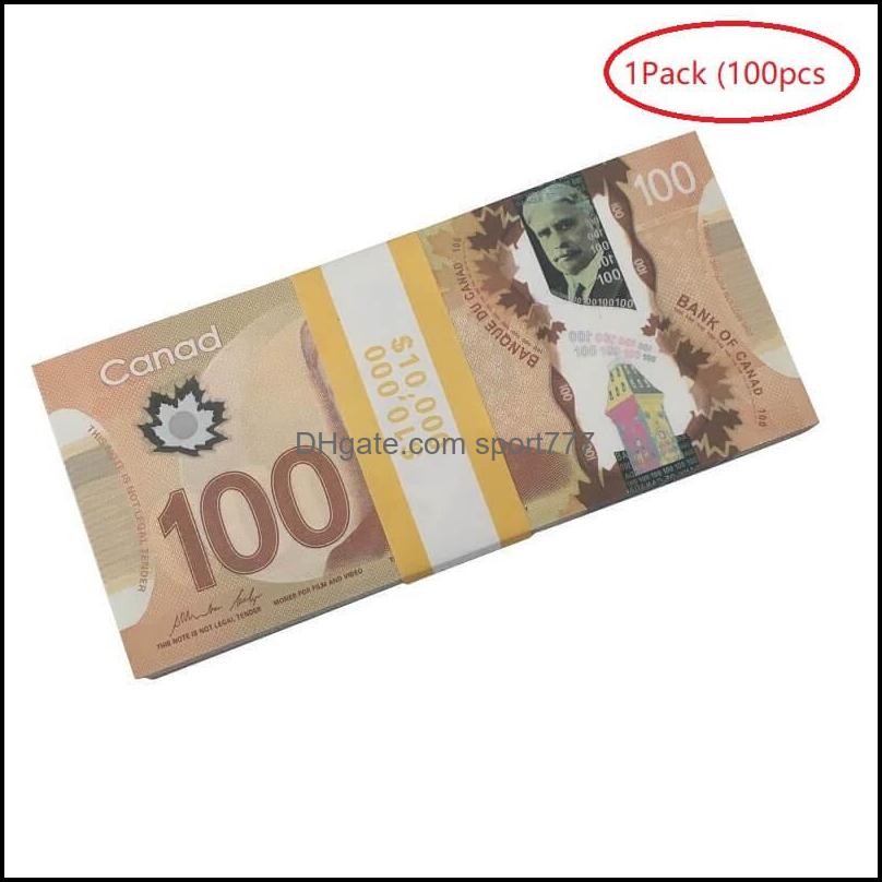 Other Festive Party Supplies Prop Money Cad Canadian Dollar Canada Banknotes Fake Notes Movie Props Drop Delivery Home Garden Dh 590