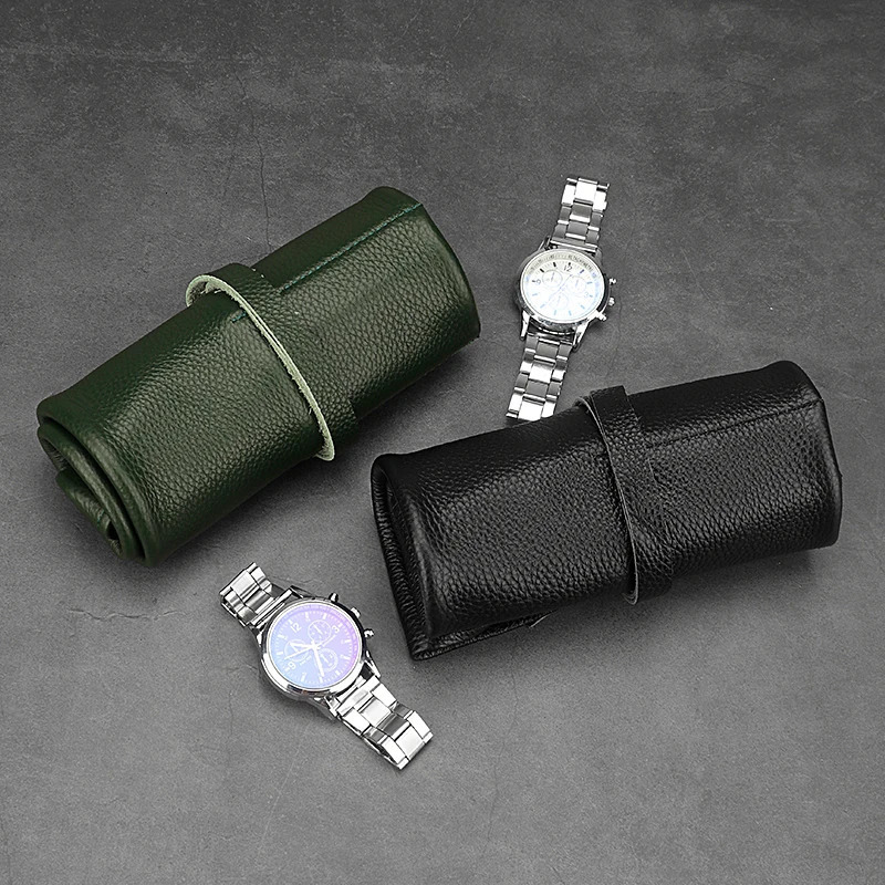 Jewelry Pouches Bags WESSLECO 6 Slots Genuine Leather Watch Roll Case Holder Portable Travel Organizer Watches Storage Display Pouch 231117 - view 7
