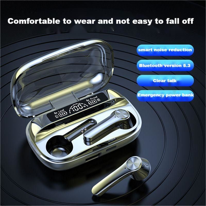 Wireless Earphone TWS Bluetooth headphone Fingerprint control BQ20 model In-ear Built-in Microphone LED display high Quality Headphone Sport Earphone 