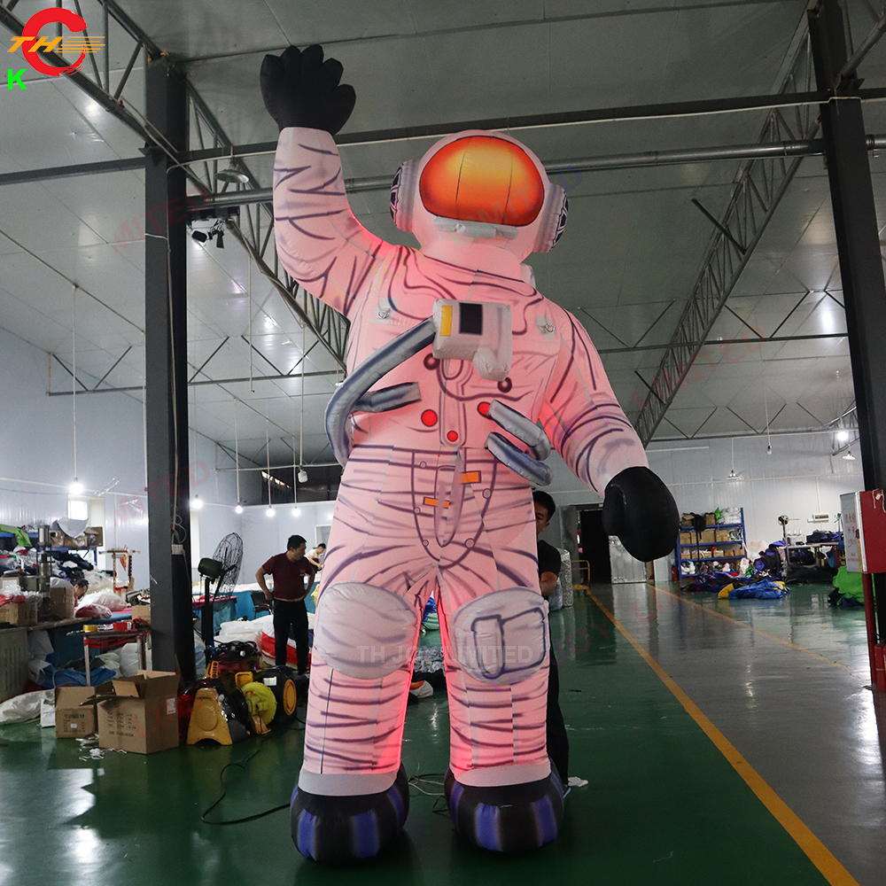 Outdoor Activities 6m 20ft advertising giant inflatable astronaut Spaceman cartoon air balloon with led light for sale