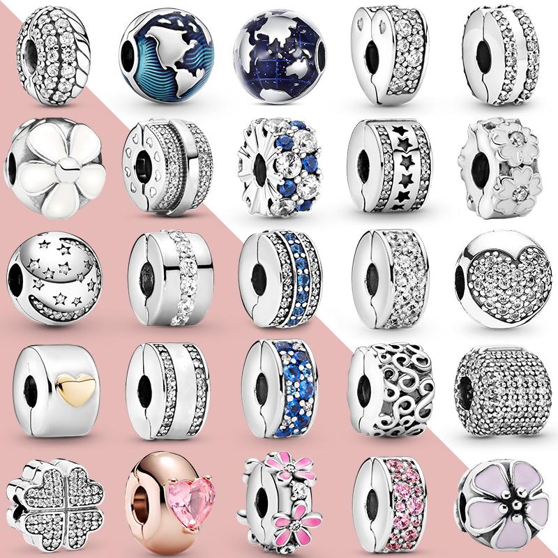 Clip Charms 925 Sterling Silver Stopper Fit Original Pandora Charms Bracelet DIY Women Jewelry Gift Bangles Accessories
Clip Charms 925 Sterling Silver Stopper Fit Original Pandora Charms Bracelet DIY Women Jewelry Gift Bangles Accessories
