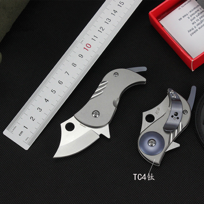 C256TI Folding Knife CPM S45VN 58-60 HRC Mini High Hardness Outdoor knife portable camping TC4 Titanium Handle
C256TI Folding Knife CPM S45VN 58-60 HRC Mini High Hardness Outdoor knife portable camping TC4 Titanium Handle