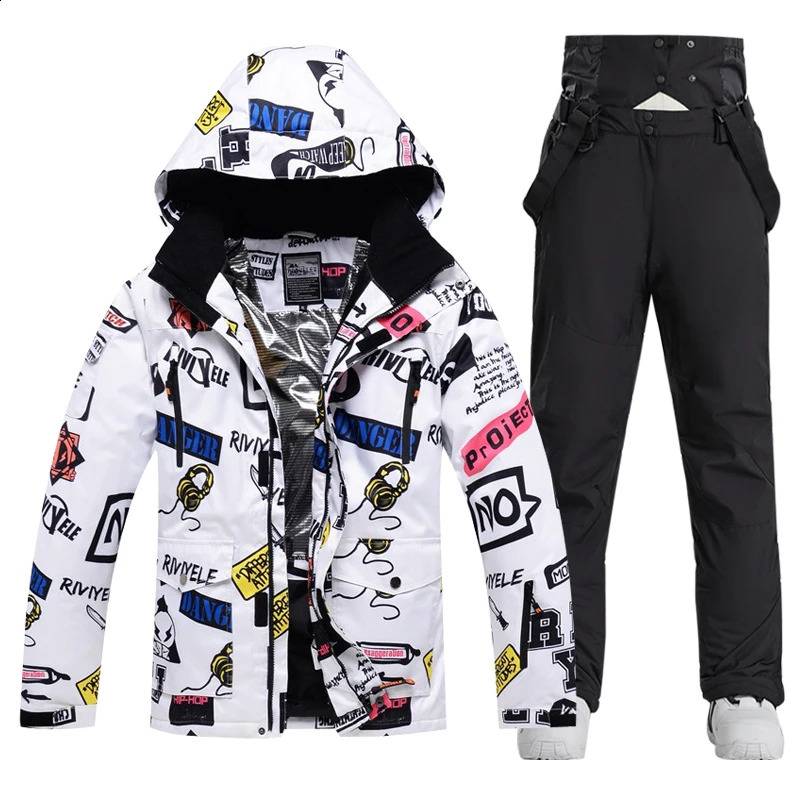 Skiing Suits Men's Winter Super Warm Ski Suit Windproof Waterproof Snowboarding Skiing Jacket Pants Male Snow Costumes Overalls Plus Size 3XL 231