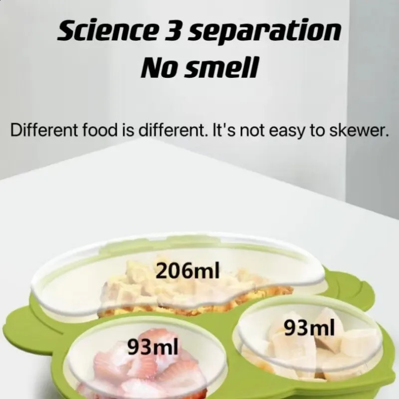 Cups Dishes Utensils 12PCS Baby Dining Plate Infant Cartoon Owl Tableware Children s Food Grade Silicone Divided Sucker Complementary Bowl 231116