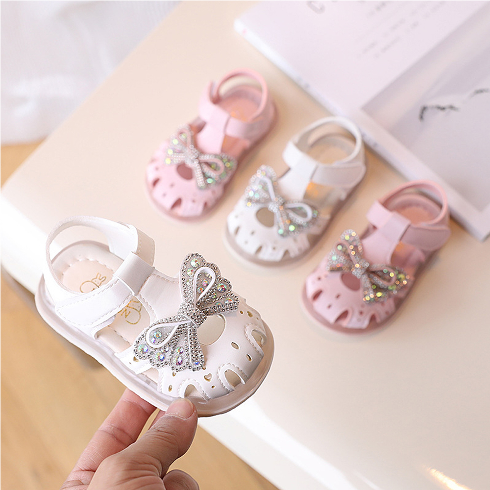 Sandals Summer 0-36m born Baby Girl Shoes Toddler Sandals Baby Girl Shoes 1 Year Kids Sandals Girls Bow Princess Shoes First Walkers 230417