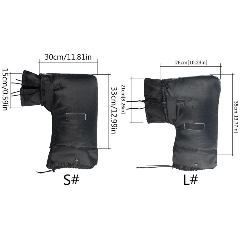 Five Fingers Gloves Waterproof Motorcycle Handlebar Gloves Winter Hand Protector Windproof Fleece Liner Warm Motorbike Scooter Handle Cover Gloves 23 