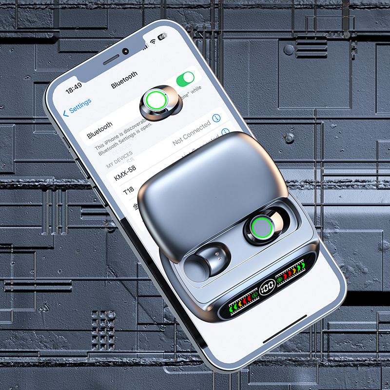 Wireless Earphone Slide cover Fingerprint control BQ50 TWS Bluetooth headset In-ear Built-in Microphone LED display High quality Headphone Sport Earph