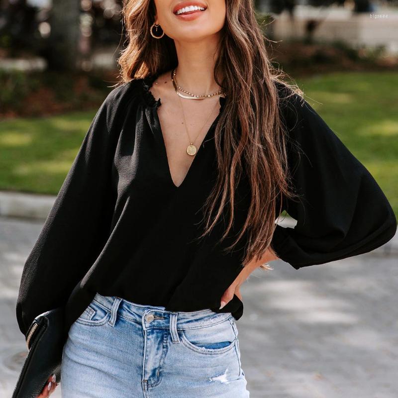 Women' Blouses Fashion Vintage Elegant White Shirt Office Lady Chiffon Tops Casual V-Neck Loose Blouse Long Sleeve Women Clothes Blusas, Black
Women' Blouses Fashion Vintage Elegant White Shirt Office Lady Chiffon Tops Casual V-Neck Loose Blouse Long Sleeve Women Clothes Blusas, Black