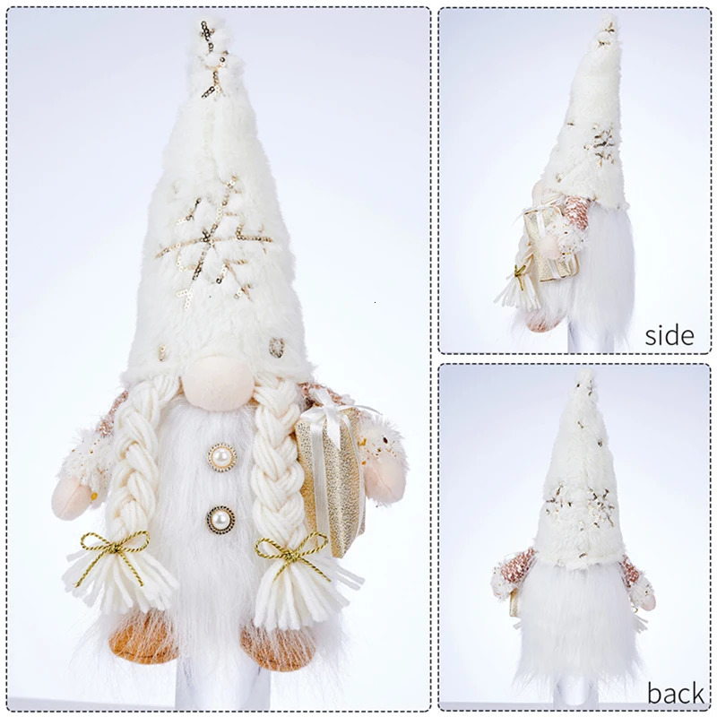 Christmas Decorations Glowing Plush Gnome Doll, Faceless Doll Ornament for 2024 Party Home Decor, Valentine's Day Gift, Navidad