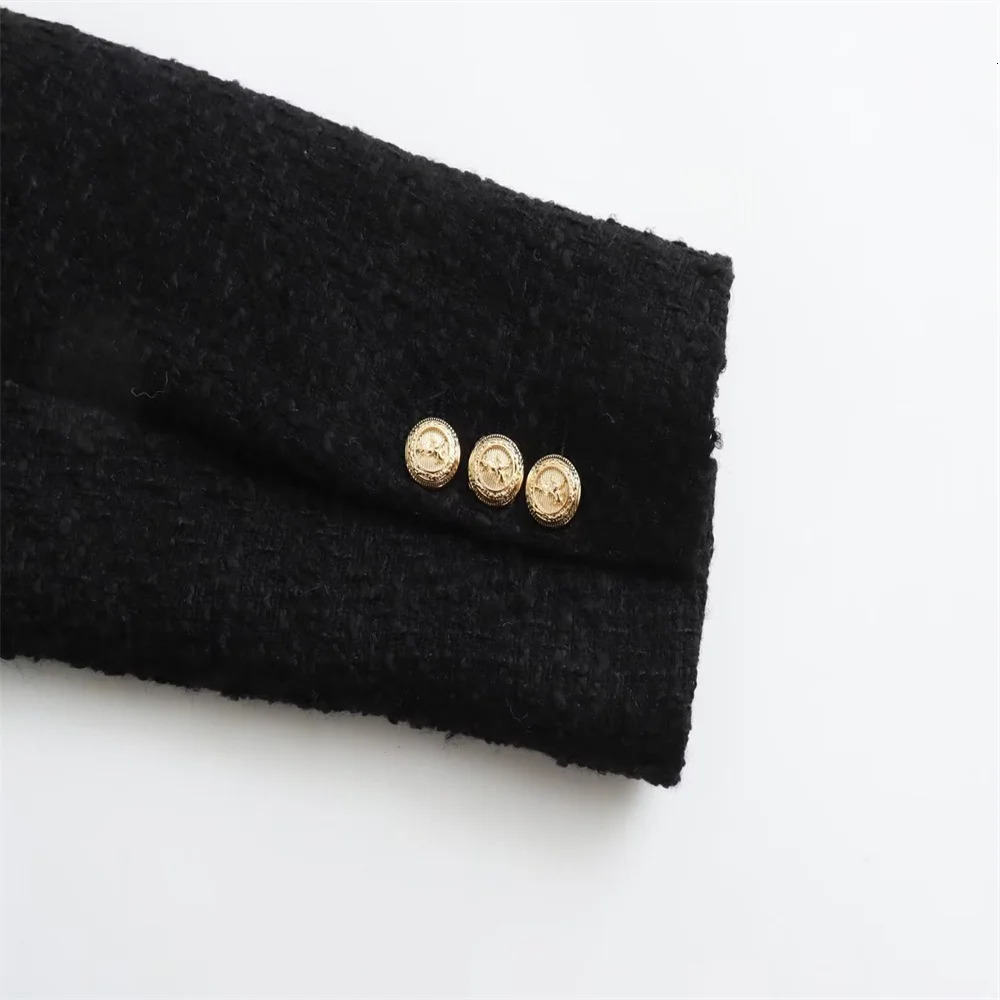 Women s Suits Blazers PB ZA 2023 Autumn Wear Versatile European and American Style Commuting Texture Double breasted Suit Coat 7609820 231117