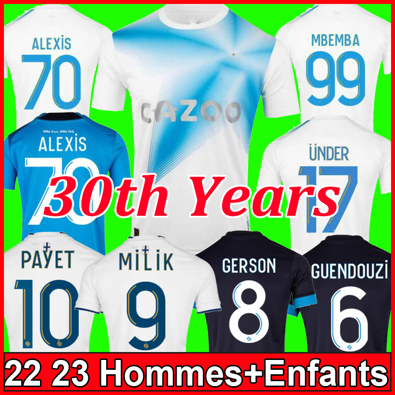 Maillot 2023 ALEXIS SANCHEZ Soccer jerseys 30 Year Anniversary VITINHA Marseille Maillots de foot UNDER PAYET 22 23 OUNAHI GUENDOUZI football shirt Men Kids kit set, Third+u c l
Maillot 2023 ALEXIS SANCHEZ Soccer jerseys 30 Year Anniversary VITINHA Marseille Maillots de foot UNDER PAYET 22 23 OUNAHI GUENDOUZI football shirt Men Kids kit set, Third+u c l