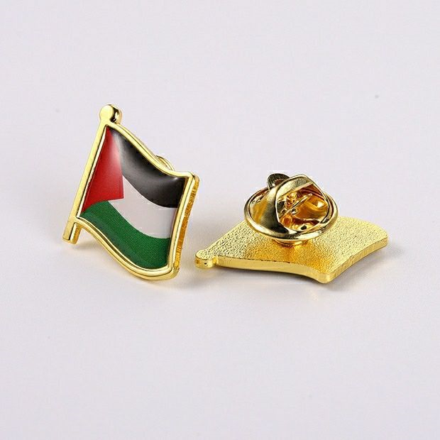 Palestine Flag Pin Brooch National Emblem Flag Badge Lapel Pins Palestine Metal Lapel Pin Country Badges