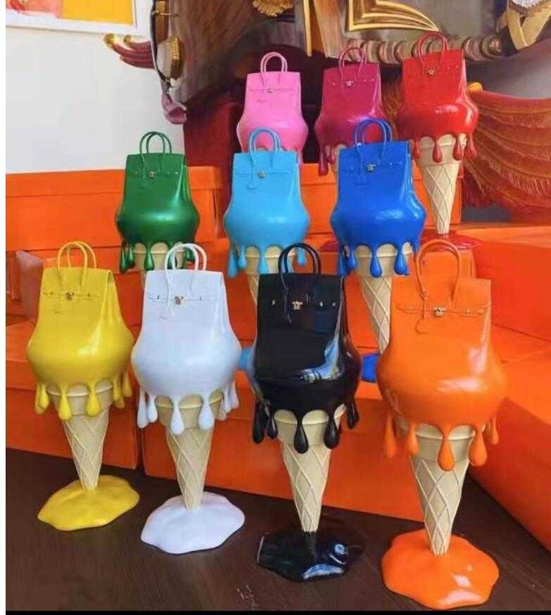 Decorative Objects Figurines Nordic Baby Birkream Statue Art Angels Ice Cream Bag Sculpture Decoration Accessories GK Home Decor For Living Room Moder