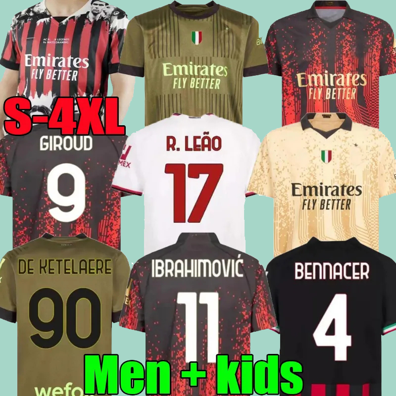 S-4XL IBRAHIMOVIC 22 23 soccer jersey AC MILANS GIROUD DE KETELAERE R. LEAO TONALI THEO football shirt kids kit sets uniform enfants, 2223;4th
S-4XL IBRAHIMOVIC 22 23 soccer jersey AC MILANS GIROUD DE KETELAERE R. LEAO TONALI THEO football shirt kids kit sets uniform enfants, 2223;4th