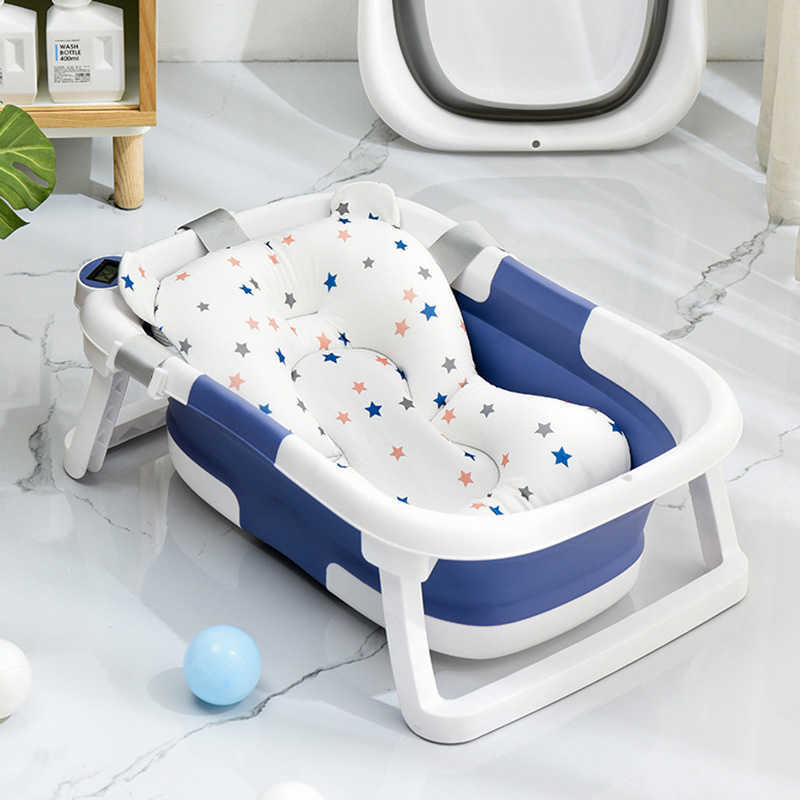 Bathing Seats Folding Bath Tub Portable Baby Shower Tubs With Temperature Non-slip Cushion Eco-friendly Newborn Safe Kids Bathtub P230417
Bathing Seats Folding Bath Tub Portable Baby Shower Tubs With Temperature Non-slip Cushion Eco-friendly Newborn Safe Kids Bathtub P230417