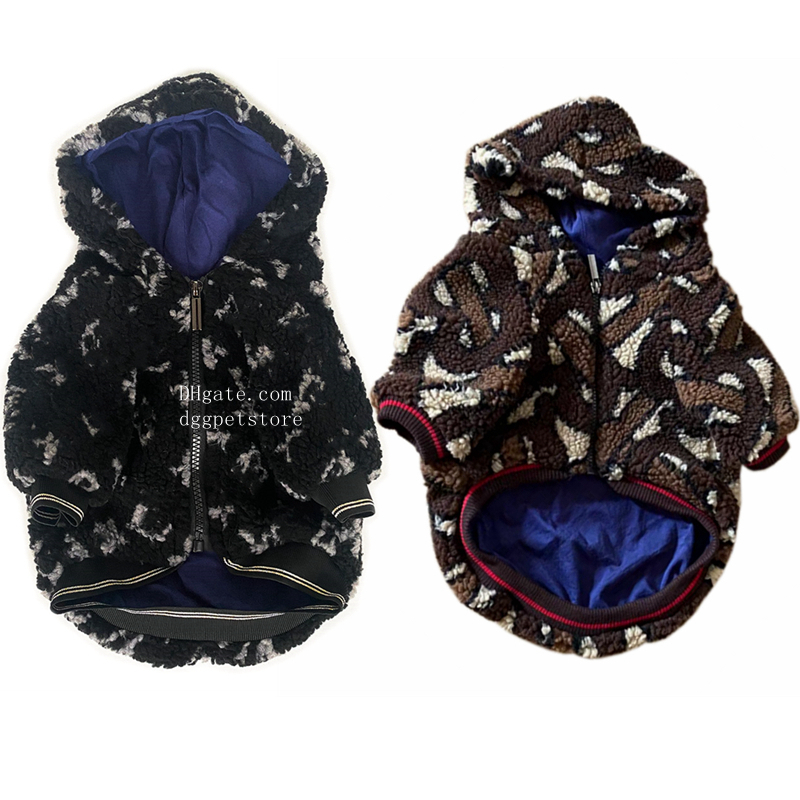 Designer Dog Clothes Brand Dog Apparel Warm Dogs Hoodie for Puppy Cold Weather Soft Fleece Pet Winter Coat with Classic Letters Sweater French Bulldog 4XL A472