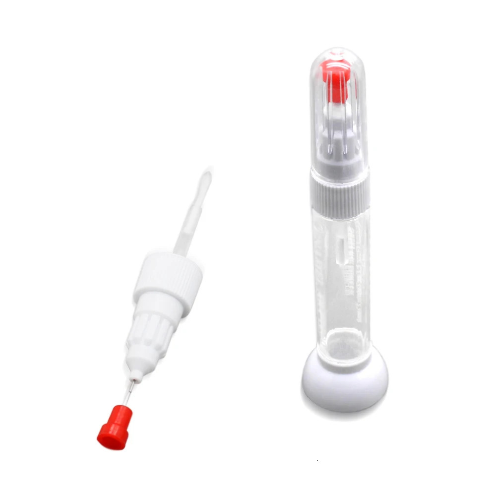 Dotting Tools Kimcci 100pcs/lot 2 IN 1 Needle Brush Dual-use Nail Polish Pen Empty Bottle Dotted PenDrawing Pen Nail Art Tools 231117