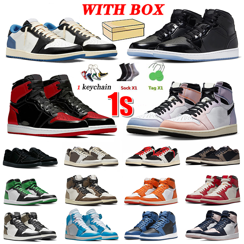 Air Jordans1 Retro With Box Basketball Shoes Travis Scotts 1s Mid Space Jam Bred Patent Skyline Black Phantom Olive Jumpman 1 Mens Women dhgates Sneakers Size 12, 25
Air Jordans1 Retro With Box Basketball Shoes Travis Scotts 1s Mid Space Jam Bred Patent Skyline Black Phantom Olive Jumpman 1 Mens Women dhgates Sneakers Size 12, 25