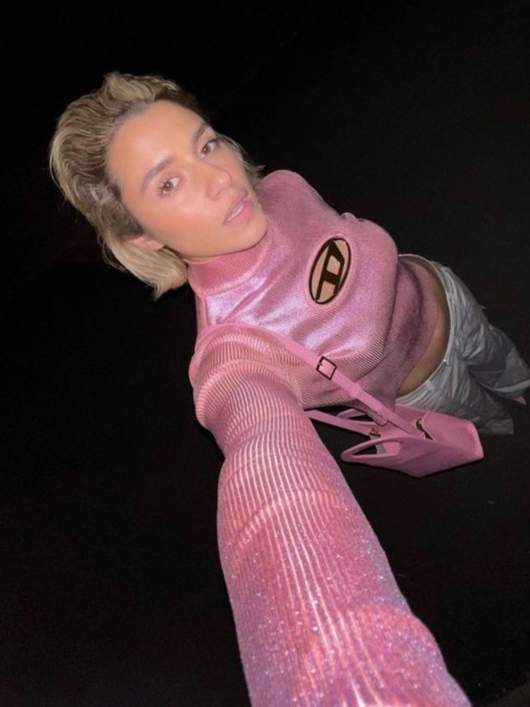 Women's TShirt Kalevest Y2K Trashy Crop Tops Pink Vintage Clothes Women Tops Bright Long Sleeve Tops Cyber Tees 2000s Clothes for Female 230417