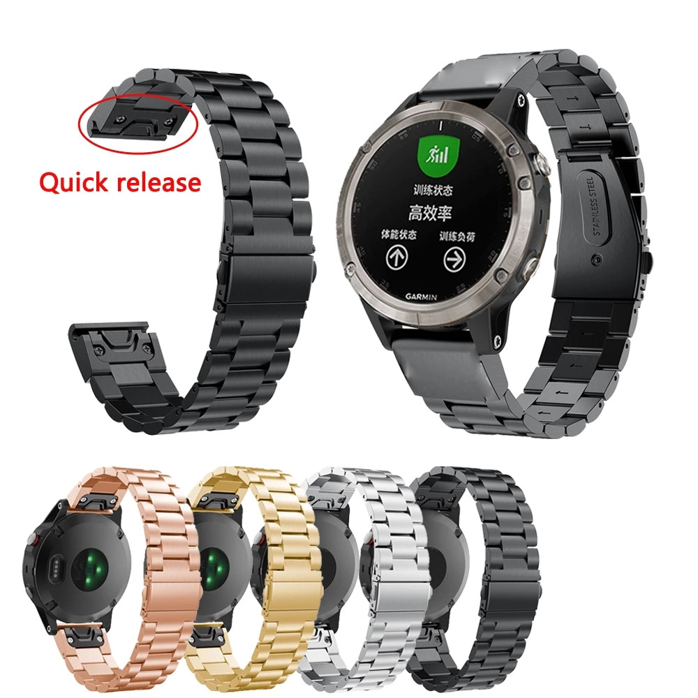 Stainless Steel Watch Strap Fenix 7 6X 6S 6 Pro 5X 5 5S 3HR Bracelet for Garmin Band 20mm 22mm 26mm Metal Wristband free shipping