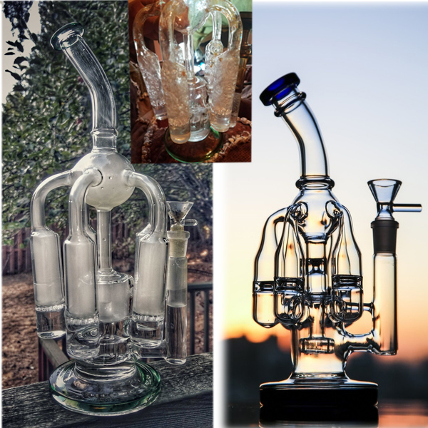 Stereo Matrix Perc Glass Hookahs Recycler Bong Bubbler Wax Dabber Oil Rigs Diffused Showerhead Backflow Water Pipes with 14mm Joint
Stereo Matrix Perc Glass Hookahs Recycler Bong Bubbler Wax Dabber Oil Rigs Diffused Showerhead Backflow Water Pipes with 14mm Joint