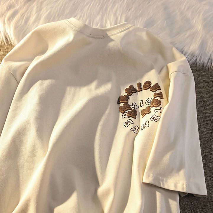 Mens TShirts American vintage fashion alphabetic short sleeve Tshirt men summer loose niche high street bf couple top graphic t shirts y2k 230417