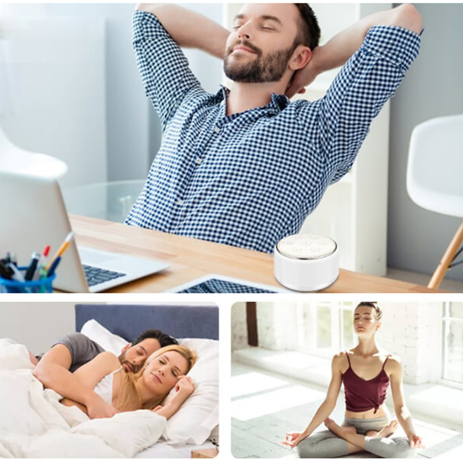 Baby Monitor Camera Desktop White Noise Machine Sleep Sound Machine for Baby Sleep Soother 7 Colors Night Light 34 Soothing Sounds 30/60/90min Timer 2