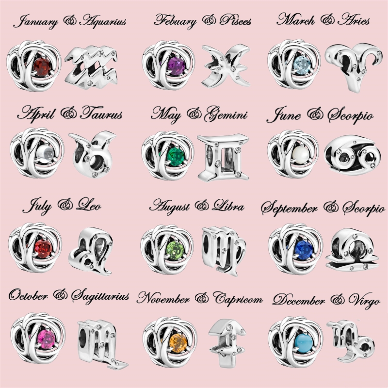 925 Sterling Silver Pandora Charming Zodiac Lucky Stone Pearl Is Suitable for Primitive Ladies Bracelets DIY Charm Jewelry Fashion Accessories
925 Sterling Silver Pandora Charming Zodiac Lucky Stone Pearl Is Suitable for Primitive Ladies Bracelets DIY Charm Jewelry Fashion Accessories