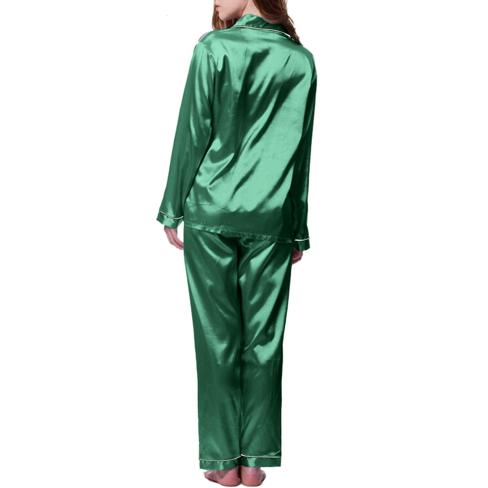 Women's Sleepwear Pajamas For Women Winter Long sleeves Sleepwear Sexy Lingerie Satin Pajama Sets Female Night Clothes Silk Pyjamas Loungewear 23