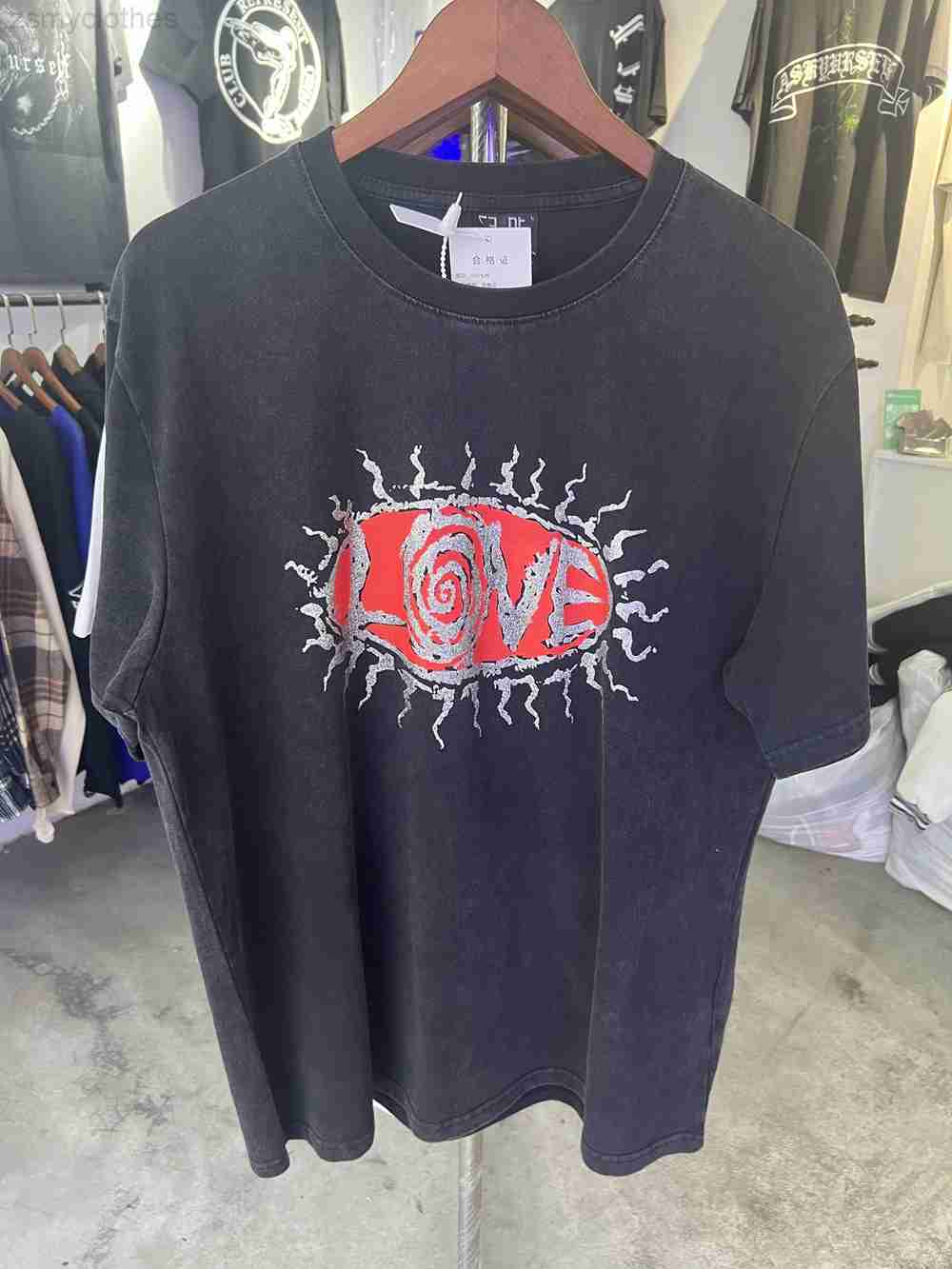 Men' T-Shirts Saint Michael 2023SS Men Women T Shirt Love Washed Distress Vintage Hip Hop High Street Casual Oversized Short Sleeve Tees, Black
Men' T-Shirts Saint Michael 2023SS Men Women T Shirt Love Washed Distress Vintage Hip Hop High Street Casual Oversized Short Sleeve Tees, Black