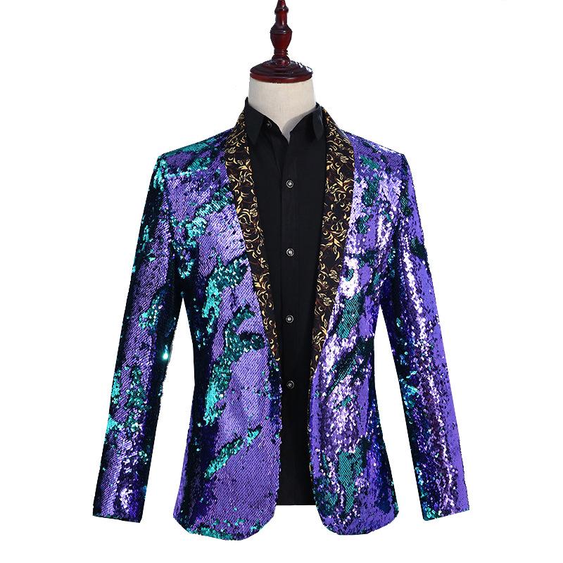 Men's Suits & Blazers Luxury Royal Blue Sequin Blazer Men Nightclub Stage Shawl Collar Mens Suit Jacket Wedding Party Masculino 3XL, Black and silver
Men's Suits & Blazers Luxury Royal Blue Sequin Blazer Men Nightclub Stage Shawl Collar Mens Suit Jacket Wedding Party Masculino 3XL, Black and silver