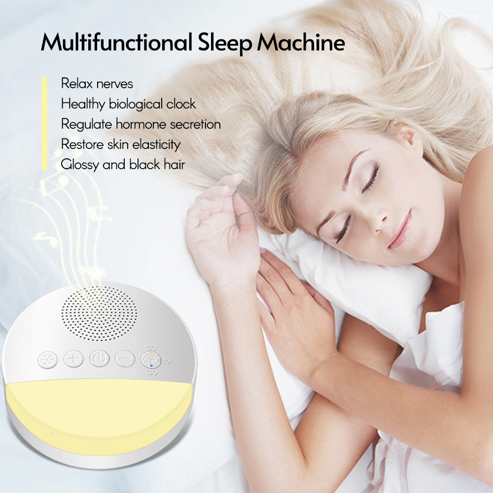 Baby Monitor Camera White Noise Sleep Machine Built-in 6 Soothing Sound Soft Breath Light 15/30/60 Intelligent Timing For Baby Adult Office Travel 230