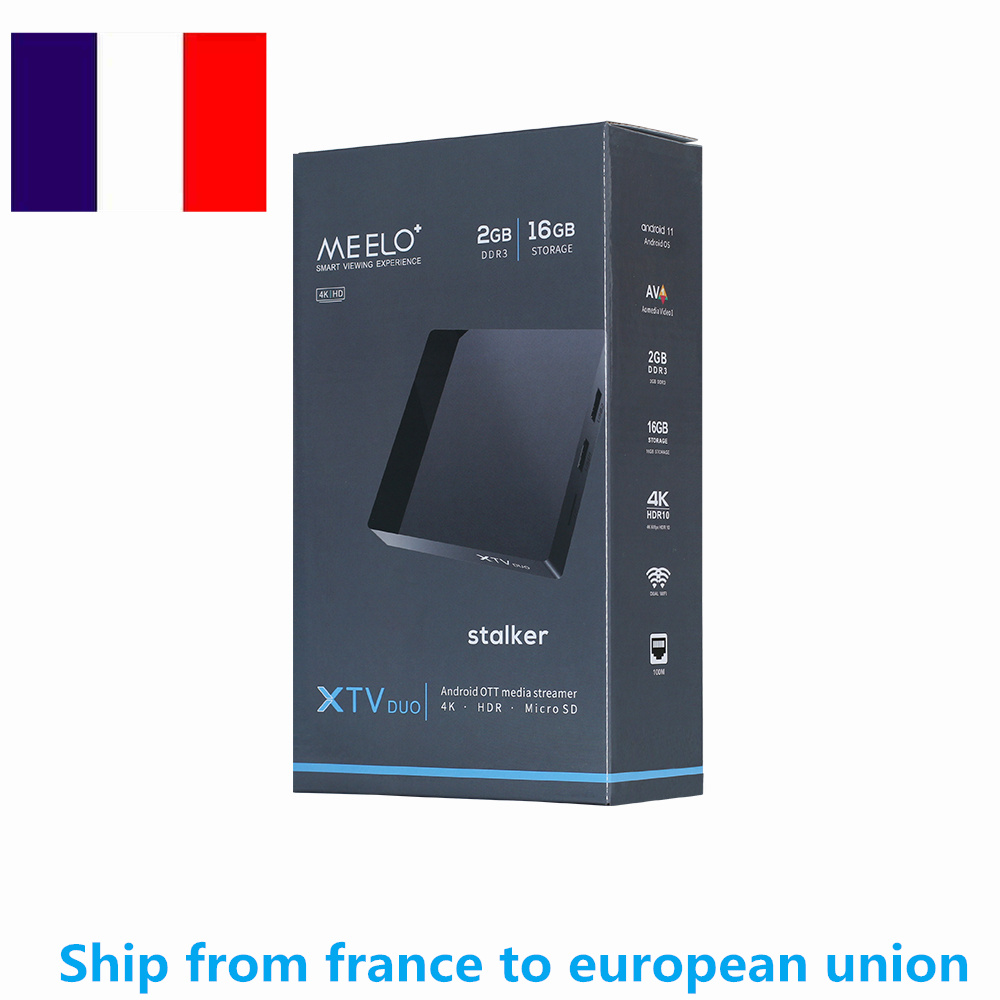 Ship From France XTV DUO Android 11 Stalkermac 2G 16G S905W2 4K AV1 FOR 9 PCS OF IR AND 4 PCS BT VOICE