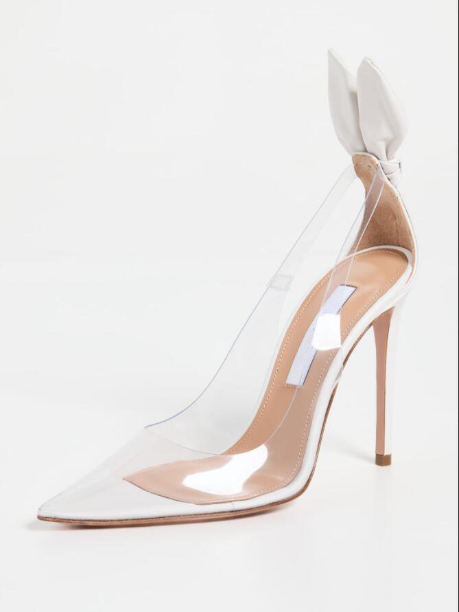 Luxury designer White PVC sandal women pumps Aquazzuras BOW TIE PUMP Suede leather pointed-toe cutout slingback lady wedding bride dress shoes EU35-43
Luxury designer White PVC sandal women pumps Aquazzuras BOW TIE PUMP Suede leather pointed-toe cutout slingback lady wedding bride dress shoes EU35-43