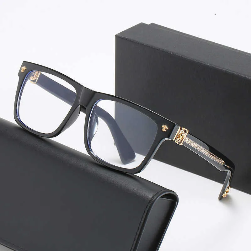 New Crostar square TR anti blue light flat lens for men and women Fashion thin face Classmate PC glasses can be matched with myopia