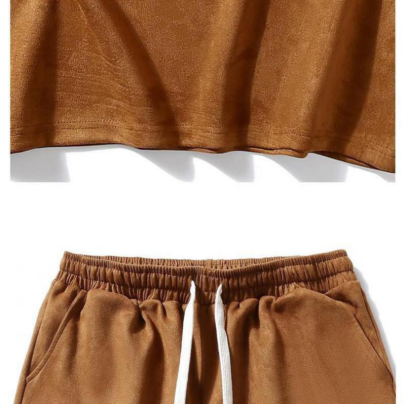 Men's Tracksuits M-3XL Summer Man Short Sets Oversized Solid Tracksuits Mens Casual Two Pieces Short Sleeve T Shirts and Shorts Set Male Female 2