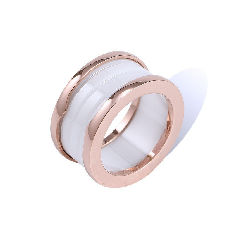 Black and white ceramic spring ring men's and women's titanium steel trend personality ring
Black and white ceramic spring ring men's and women's titanium steel trend personality ring