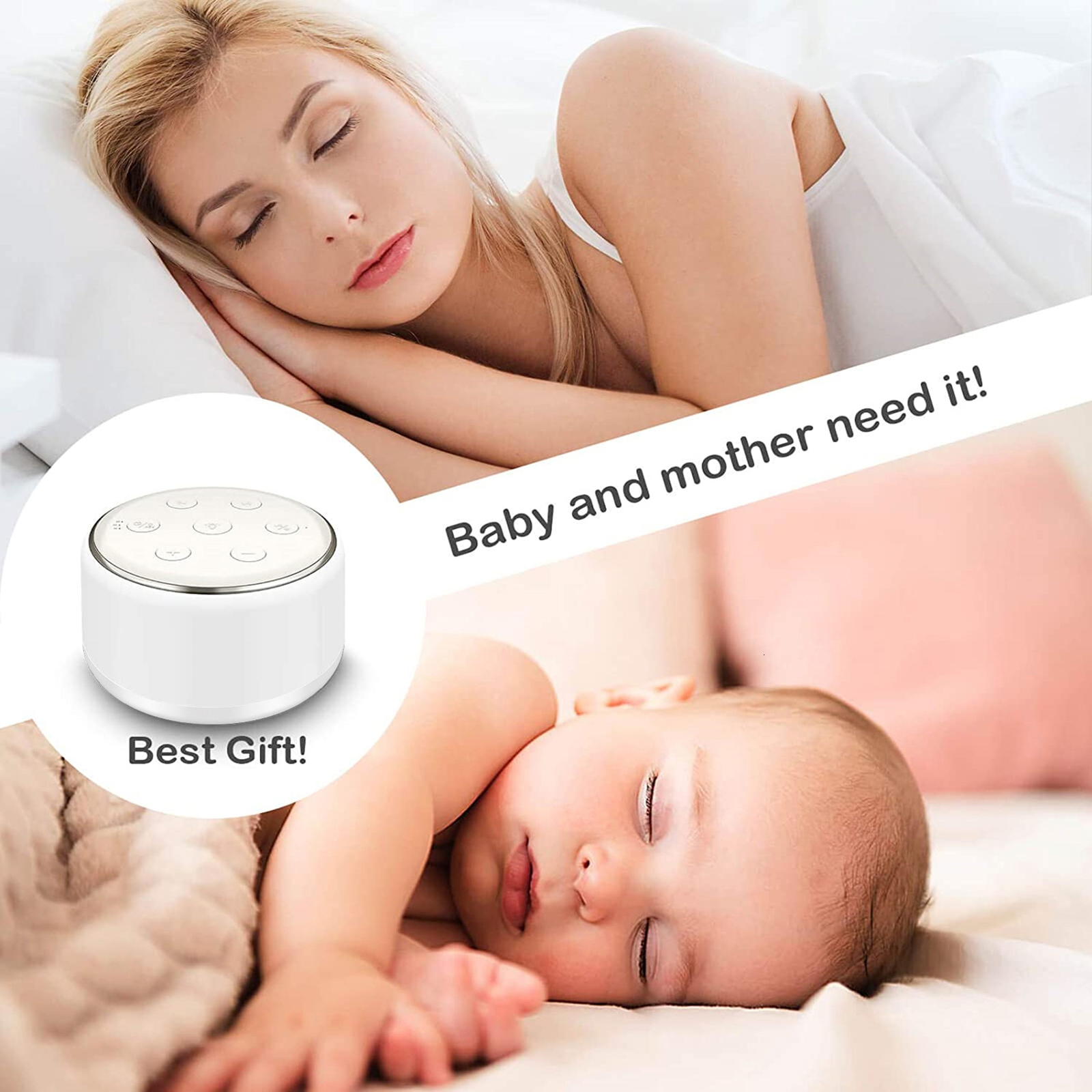 Baby Monitor Camera Desktop White Noise Machine Sleep Sound Machine for Baby Sleep Soother 7 Colors Night Light 34 Soothing Sounds 30/60/90min Timer 2