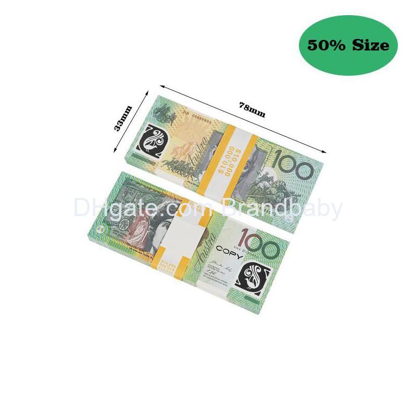 Novelty Games Fake Money Prop Australian 50 Aud Banknotes Paper Copy Movie Game Props Drop Delivery Toys Gifts Gag Dhbad